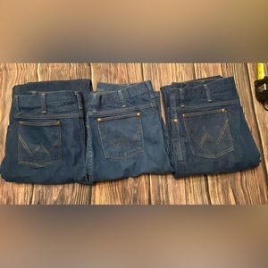 Mens Bundle Wrangler Slim Fit 36x36 Cowboy Perfect Condition. Previous Starched.